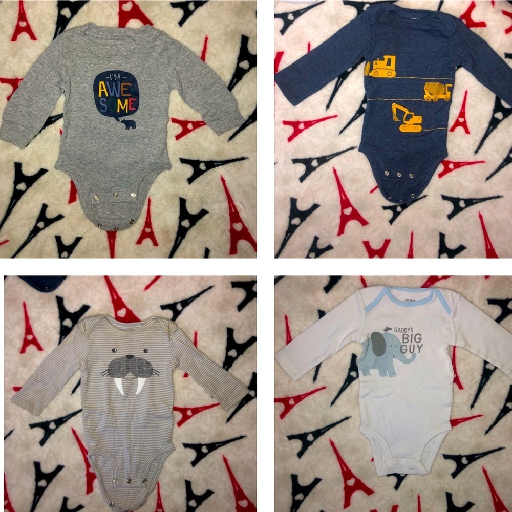 4 piece boys winter onesies